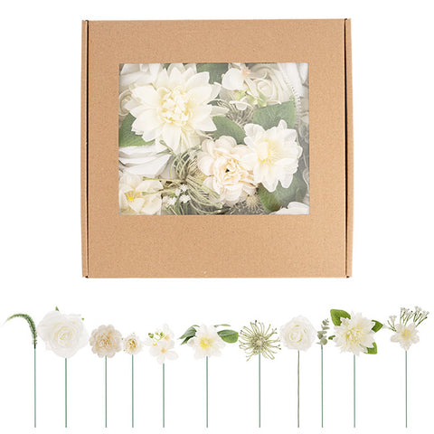 DIY Mixed Flower Arrangement Box - White