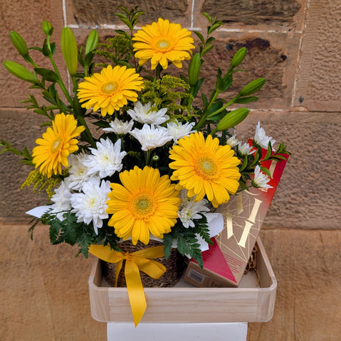 Flower & Wine Basket