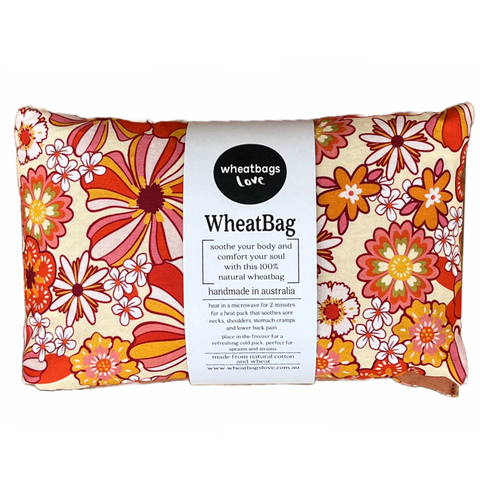 Wheatbag Groovy Flowers Orange - Lavender scented