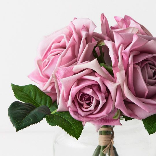 Rose Clara Mix in Vase - Lavender