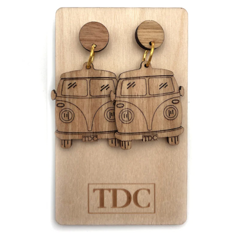 Handcrafted Timber Kombi Drop Earring - Various Timbers
